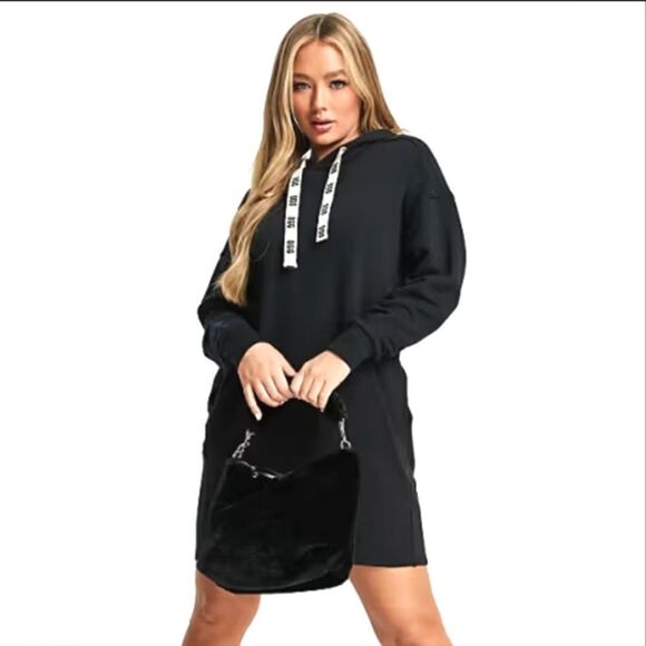UGG NWT Women's Size Small Lucille Black Hoodie Dress with Pockets - Picture 1 of 13